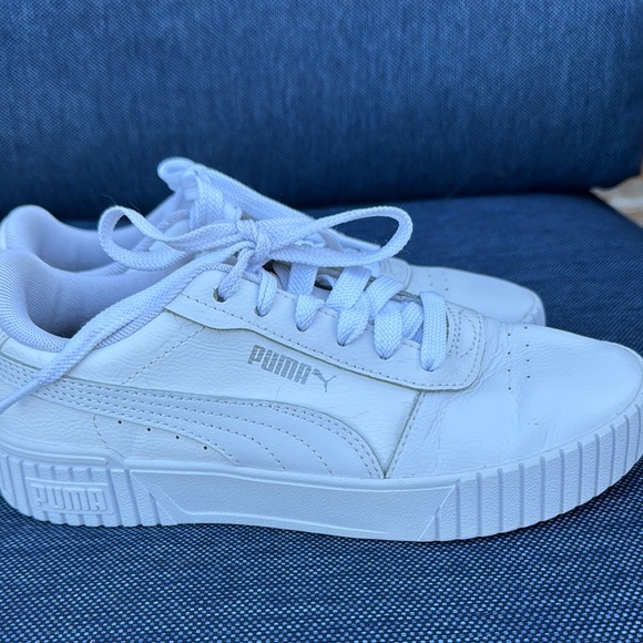 Kids White Sneakers - Picture 3 of 5